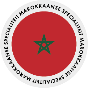 Ronde landen sticker Ø28mm "Marokko" op rol (1000st)