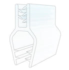 Supergrip kaarthouder, 40x25mm, kunststof, transparant, geschikt voor 2-3mm dik materiaal, andere zijde 9,5mm dik.