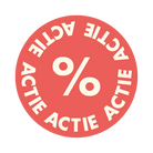 Ronde sticker Ø28mm "Actie" op rol (500st)