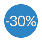 Sticker op rol 30%