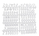 Letterbord vulling, set met losse letters, cijfers en symbolen.