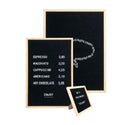 Letterbord zwart