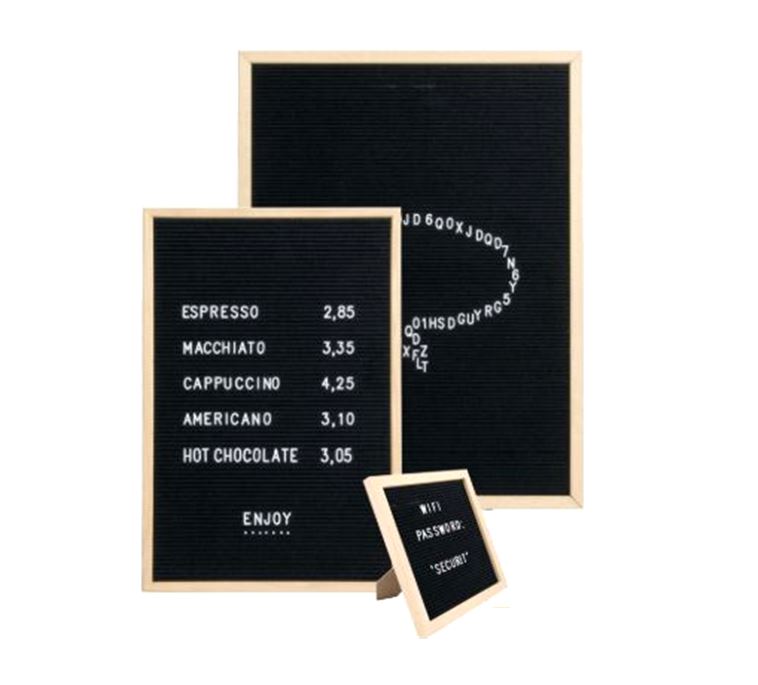 Letterbord zwart