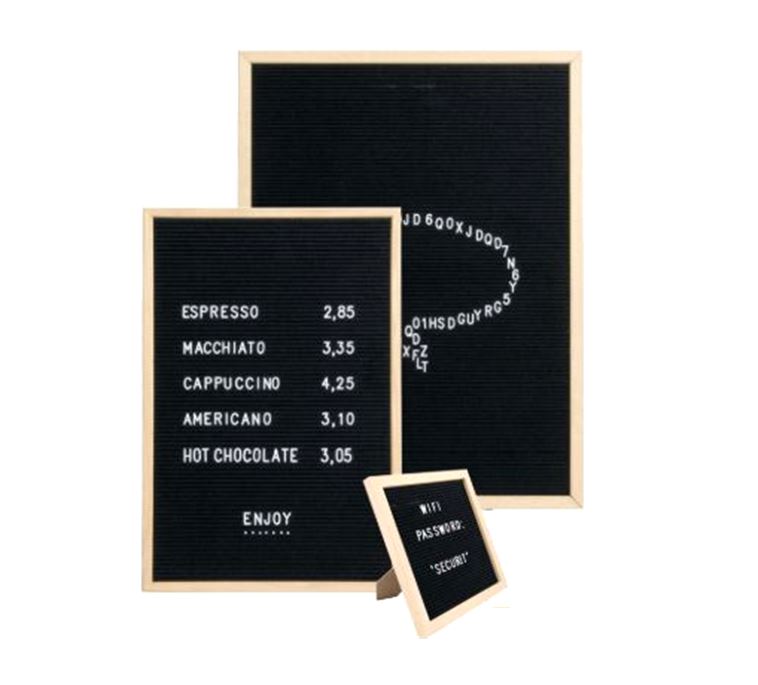Letterbord zwart 30x30cm