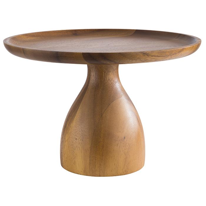 Taartplateau 'Acacia', hout, Ø240mm, hoogte 160mm