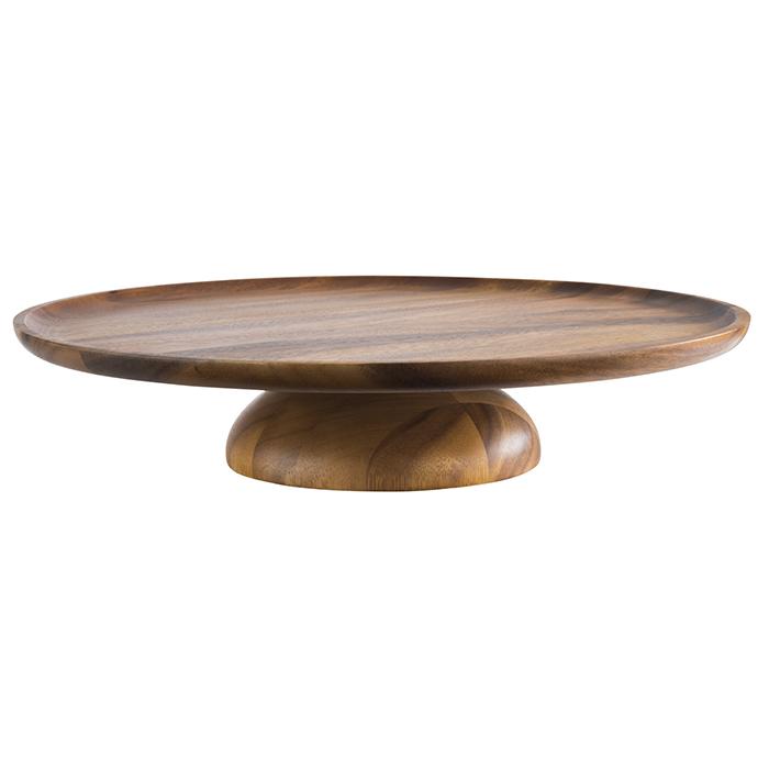 Taartplateau 'Acacia', hout, Ø385mm, hoogte 80mm