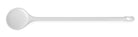 Pollepel/roerlepel, wit, melamine, 450x80mm