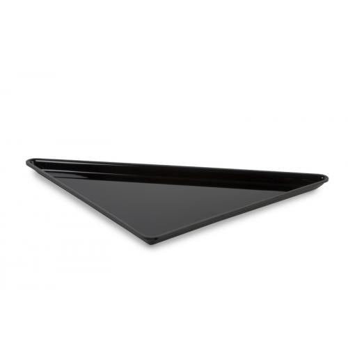 Acrylaat schaal van de Plexiline, glans zwart, Driehoek model van 20mm hoog, 380x380x530mm  (LxBxH)