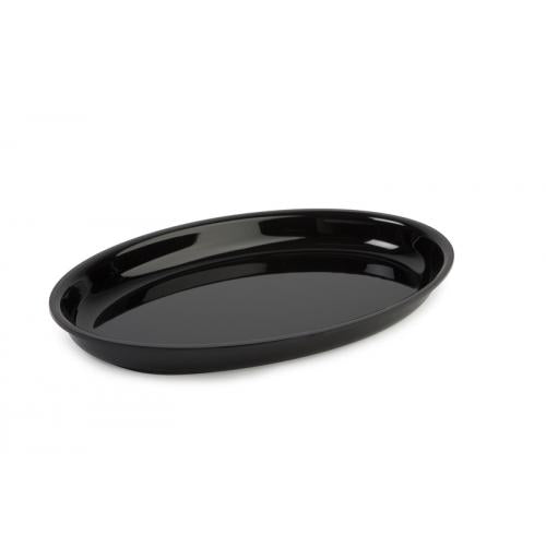 Acrylaat plexiline, schaal ovaal 420x270x20mm, zwart, diverse