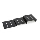 Trapdisplay Acryl zwart glans, 800x250x80mm, met openingen voor de koeling, set bestaat uit 2 delen.