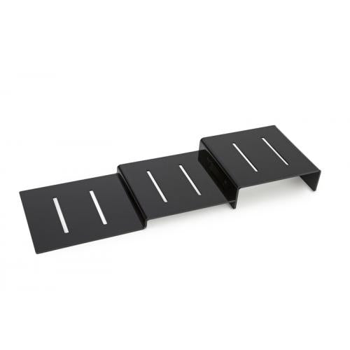 Trapdisplay Acryl zwart glans, 800x250x80mm, met openingen voor de koeling, set bestaat uit 2 delen.