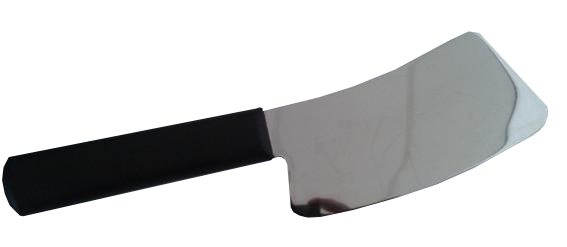 Gehaktschep/spaan 130mm, RVS met kunststof handgreep