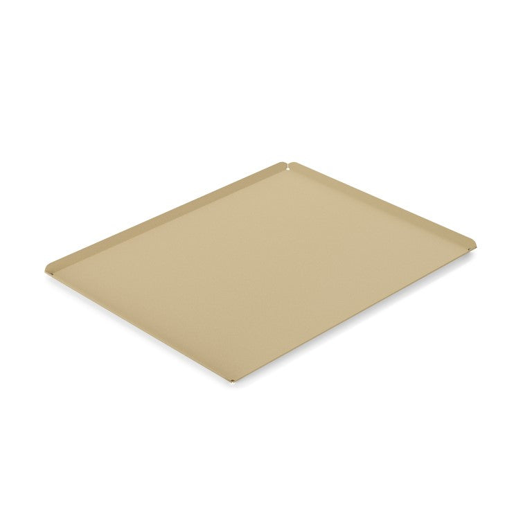 Serveerplateau/bakkerij plateau 400x300mm, Aluminium, goudkleur