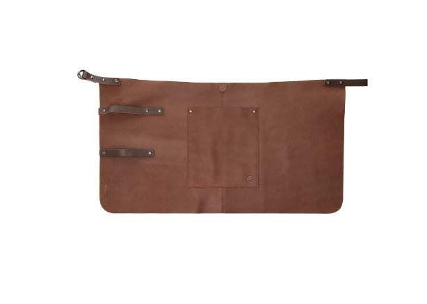 Lederen schort/sloof, kort model, 695x380mm (BxH) cognac