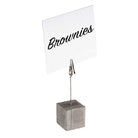 Kaarthouder met betonlook voet 3x3cm, 12cm hoog, verpakt per 4 stuks