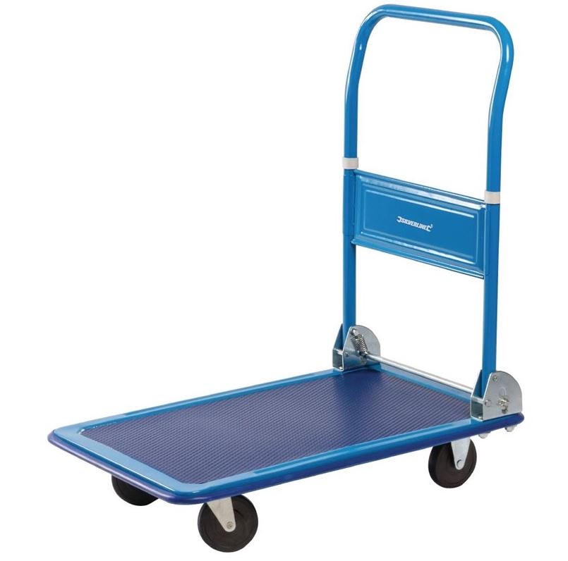 Opvouwbare trolley staal, capaciteit: 100kg, platform: 740x480mm, 699x718x464mm LxBxH, gewicht: 5.5kg