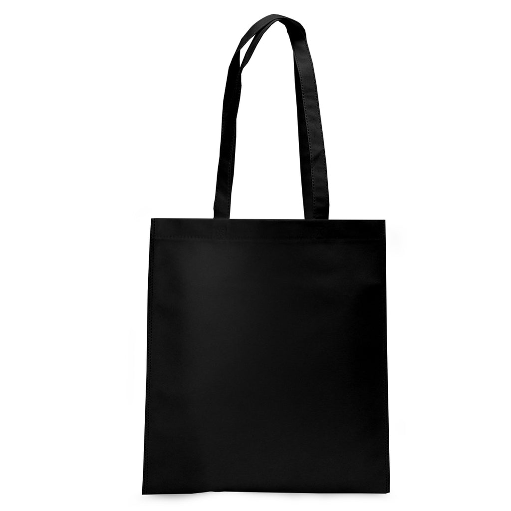 Non-woven tas, zwart, 380x420mm (BxH), handvatten met lange lussen