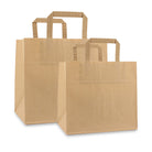 Papieren snack tas, bruin, 260x170x250mm (LxBxH) verpakt per 250 stuks