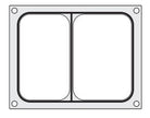Traysealer matrix, container 2x 227x178mm,  aluminium met silicone
