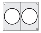 Traysealer matrix, soep container 2x Ø115mm,  aluminium met silicone