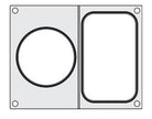 Traysealer matrix, container 2-delig 178x113mm en Ø115mm,  aluminium met silicone