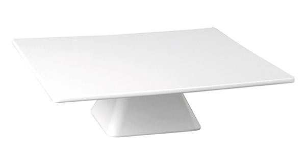 Taartplateau 'Casual', wit, Melamine, 310x310mm en 80mm hoog.
