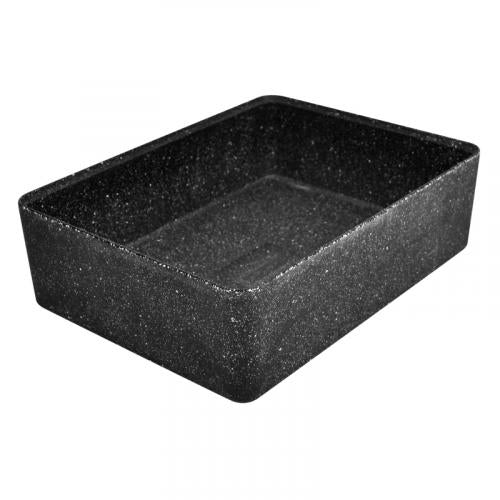 Schaal, zwart granietlook, 346x260x100mm (LxBxH) 6.7L, Kata Stone