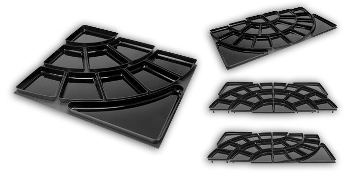 ABS schalenset 1/4 Blok (10-delig) - 840x840x60mm - Zwart - Van Erkel Winkelmaterialen