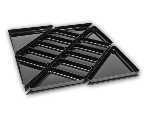 ABS schalenset Etage (14-delig) - 840x840x40mm - Zwart - Van Erkel Winkelmaterialen
