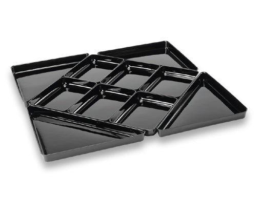 ABS schalenset Quadro (10-delig) - 840x840x40mm - Zwart - Van Erkel Winkelmaterialen