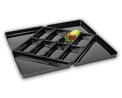ABS schalenset Quadro (10-delig) - 840x840x40mm - Zwart - Van Erkel Winkelmaterialen