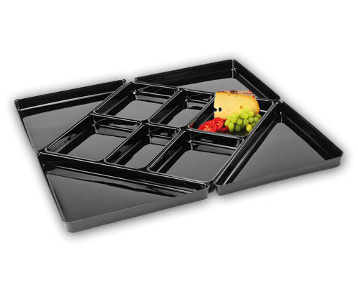 ABS schalenset Quadro (10-delig) - 840x840x40mm - Zwart - Van Erkel Winkelmaterialen