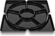 ABS schalenset Rondeel (10-delig) - 840x840x60mm - Zwart - Van Erkel Winkelmaterialen