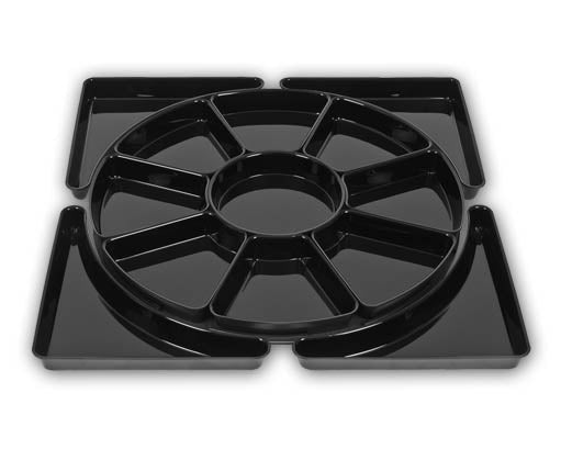 ABS schalenset Rondeel (13-delig) - 840x840x40mm - Zwart - Van Erkel Winkelmaterialen