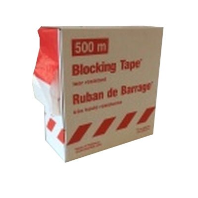 Afbaken lint rood/wit - 70mm x 500m - Van Erkel Winkelmaterialen