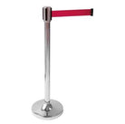 Afzetpaal met rood lint - 2000mm - Van Erkel Winkelmaterialen