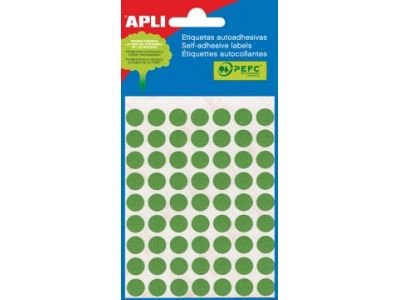 Apli stickers groen - Ø8mm - Groen - Van Erkel Winkelmaterialen