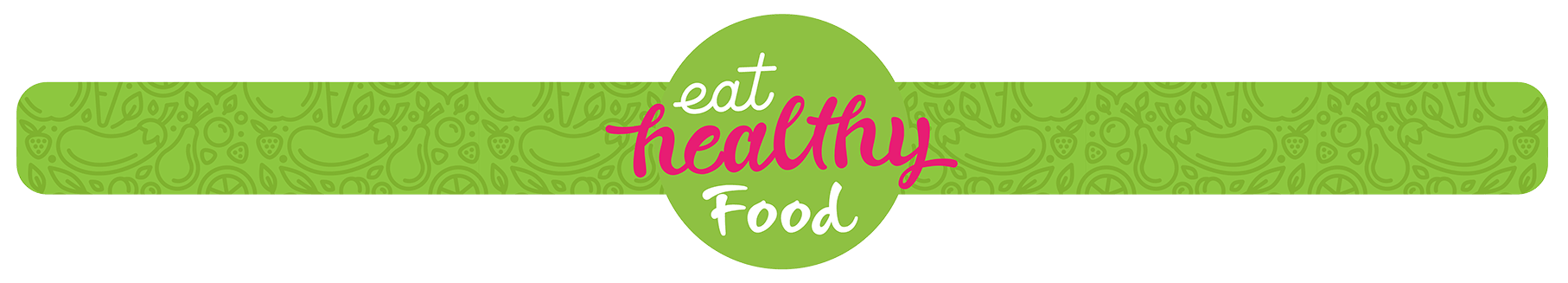 *Bandsticker "Healthy food" - 300x25mm - Groen - Van Erkel Winkelmaterialen