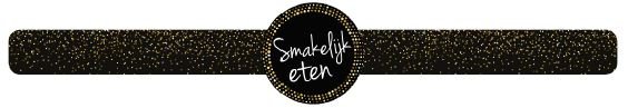 Bandsticker "Smakelijk eten" - 300x25mm - Zwart - Van Erkel Winkelmaterialen