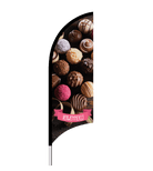 Beachflag "Bonbon verwennerij" - 1900x700mm - Van Erkel Winkelmaterialen