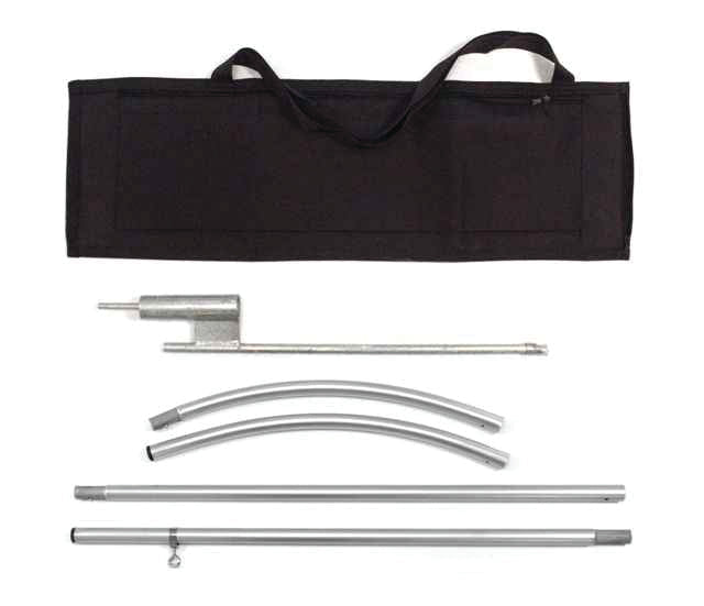 Beachflag frame aluminium (incl. tas en grondpin) - 1900x700mm - Van Erkel Winkelmaterialen