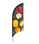 Beachflag "Fruit krijt" - 1900x700mm - Van Erkel Winkelmaterialen