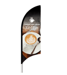 Beachflag "Koffie" - 1900x700mm - Van Erkel Winkelmaterialen