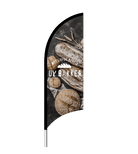 Beachflag "Met liefde bereid" - 1900x700mm - Van Erkel Winkelmaterialen