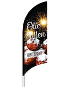 Beachflag "Oliebollen" - 1900x700mm - Van Erkel Winkelmaterialen