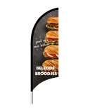 Beachflag "Vers belegde broodjes" - 1900x700mm - Van Erkel Winkelmaterialen