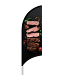 Beachflag "Vlees" - 1900x700mm - Van Erkel Winkelmaterialen