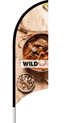 Beachflag "Wild" - 1900x700mm - Van Erkel Winkelmaterialen