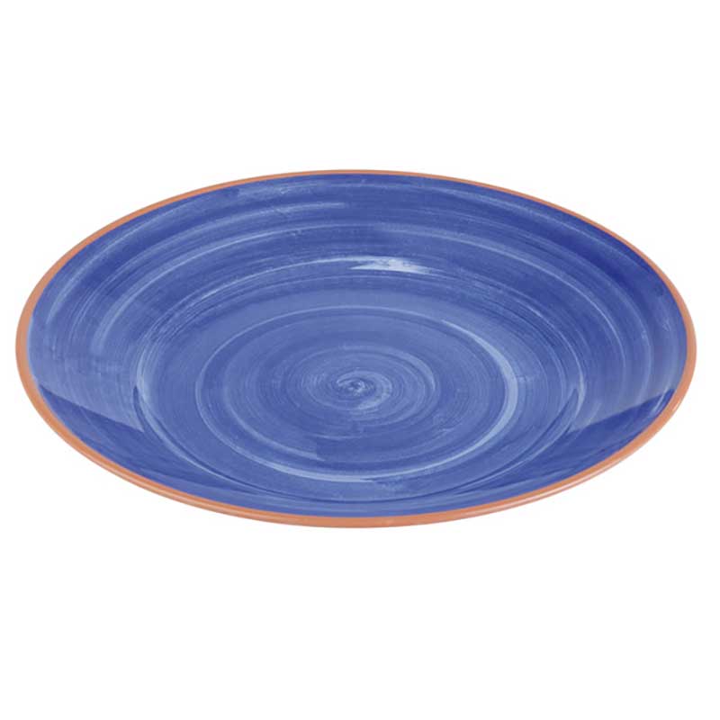 Bord 'La Vida' - Ø405mm - Blauw - Van Erkel Winkelmaterialen