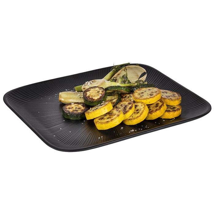 Bord 'Nero' - 325x265x25mm (GN1/2) - Zwart - Van Erkel Winkelmaterialen